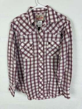 Wrangler VINTAGE  Western Shirt Mens Large Purple White ...,